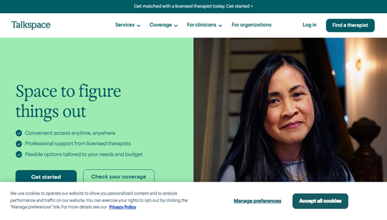 Talkspace — online therapy with insurance