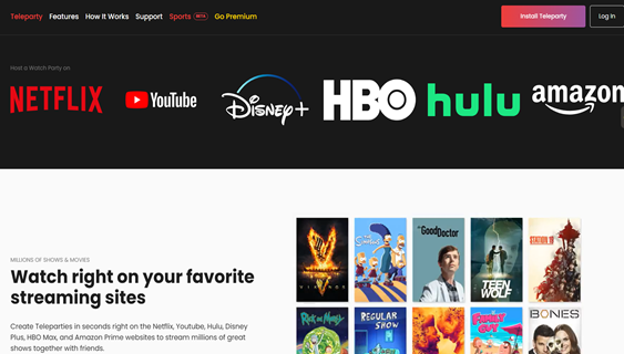 Teleparty — watch Netflix together remotely